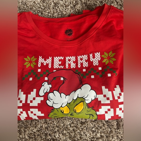Dr. Seuss’s Grinch Merry Grinchmas Red Holiday Sweater, Unisex, 2XL - NWT - Picture 4 of 6